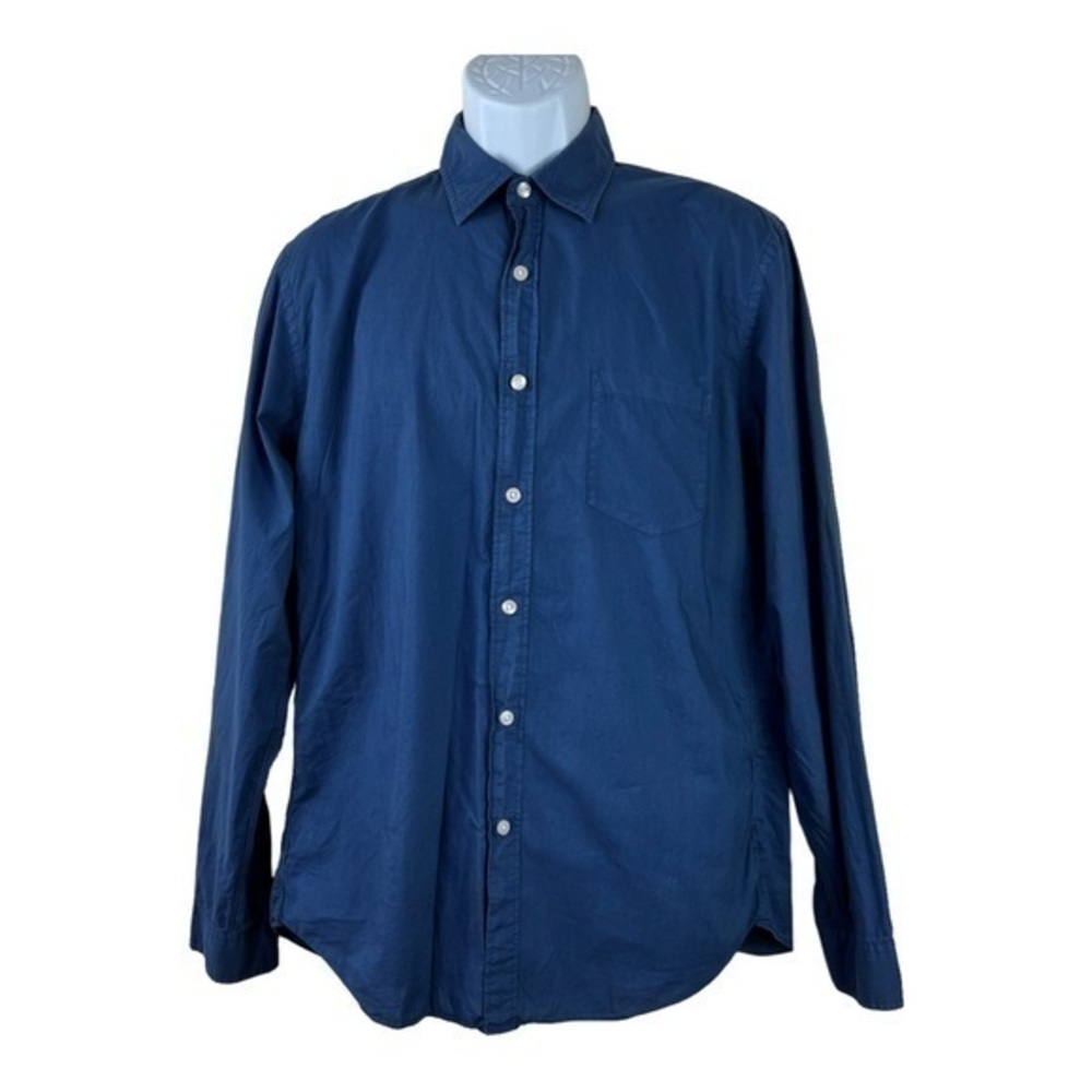 J.Crew Men Casual Shirt Buttons Down Blue Navy Sz M